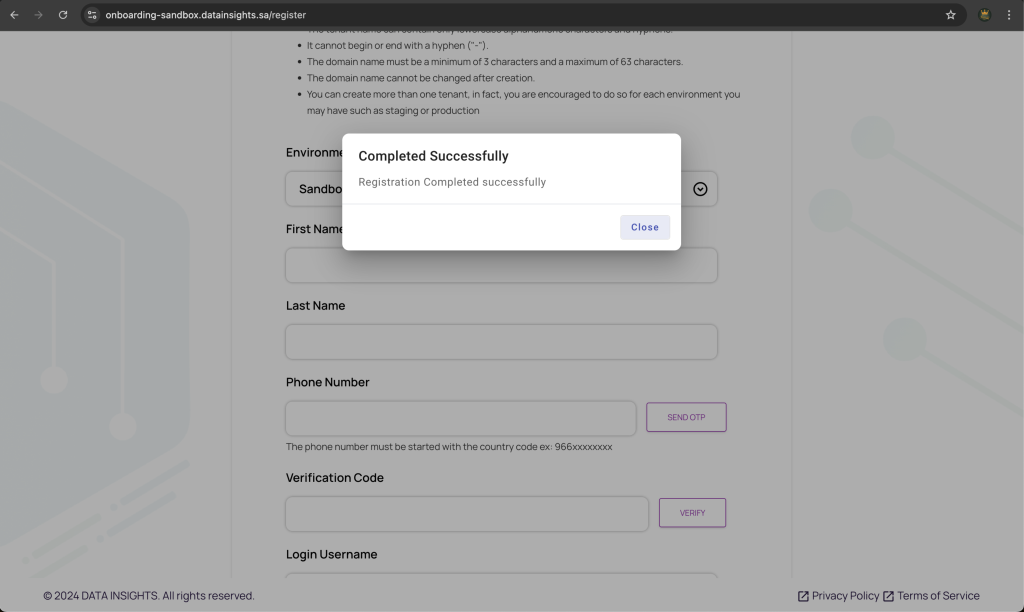 Registration Success